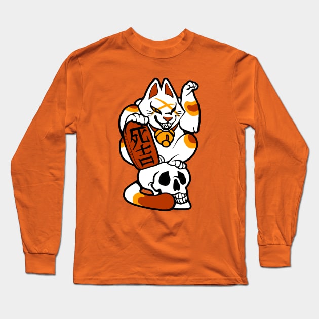 Dead Lucky - Red Long Sleeve T-Shirt by Skulldog